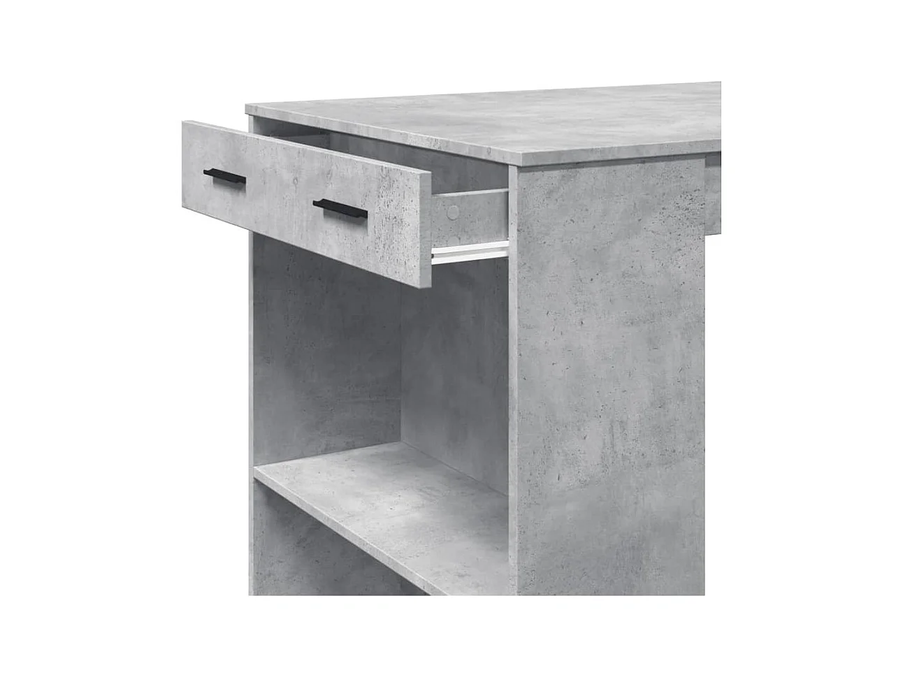 Table de bar gris béton 102x70x103,5 cm bois d'ingénierie