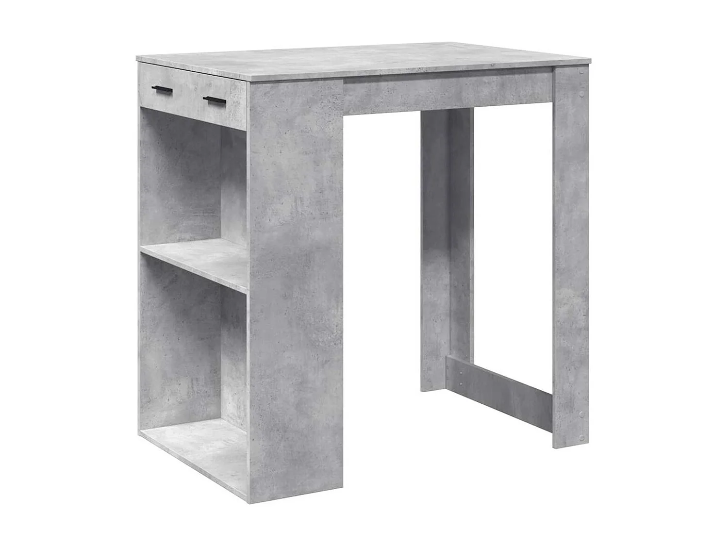 Table de bar gris béton 102x70x103,5 cm bois d'ingénierie