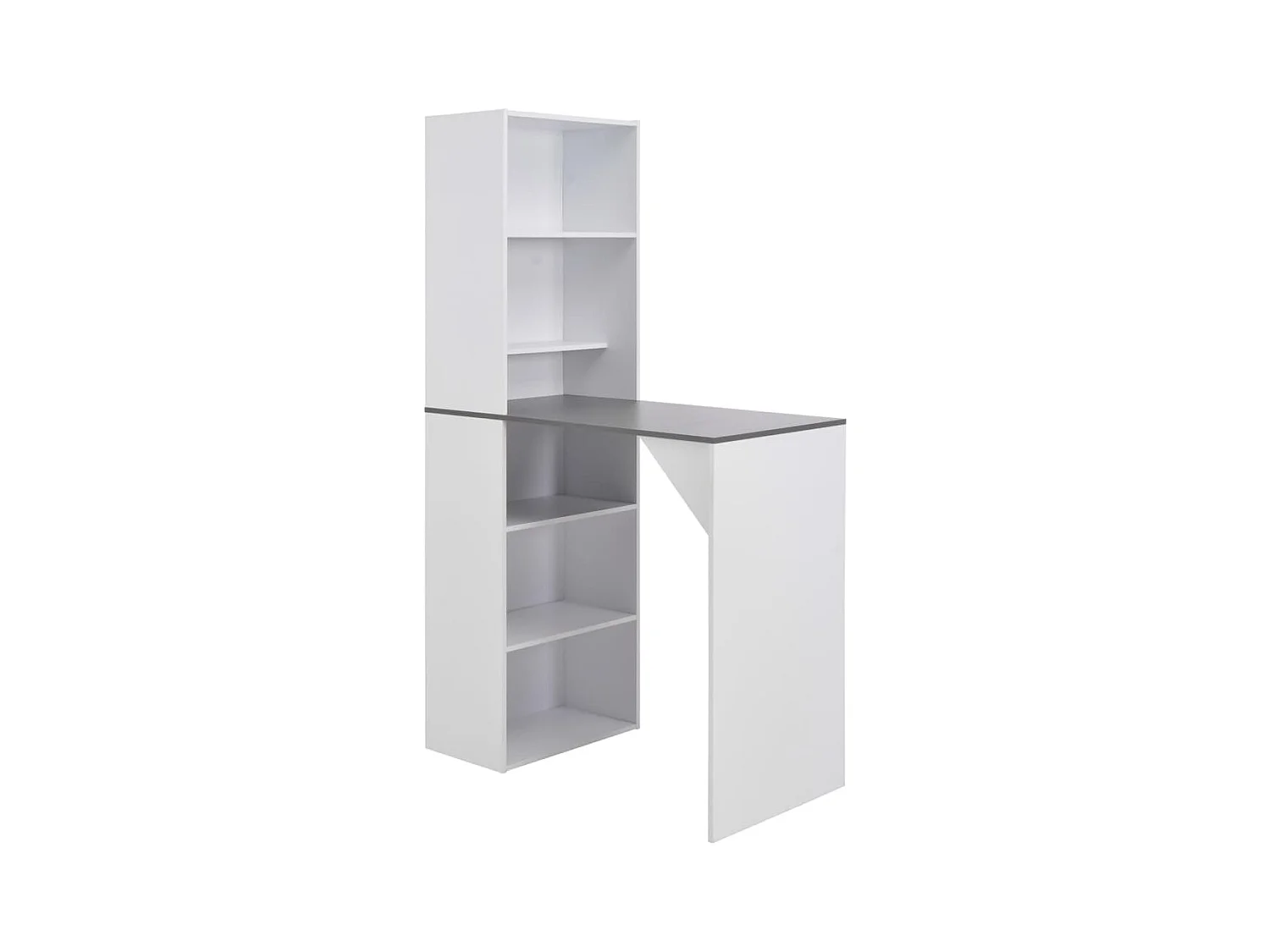 Table de bar avec armoire Blanc 115 x 59 x 200 cm