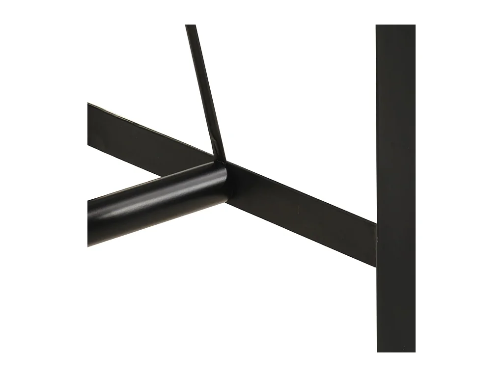 Table de bar 55x55x107 cm bois massif d'acacia et fer