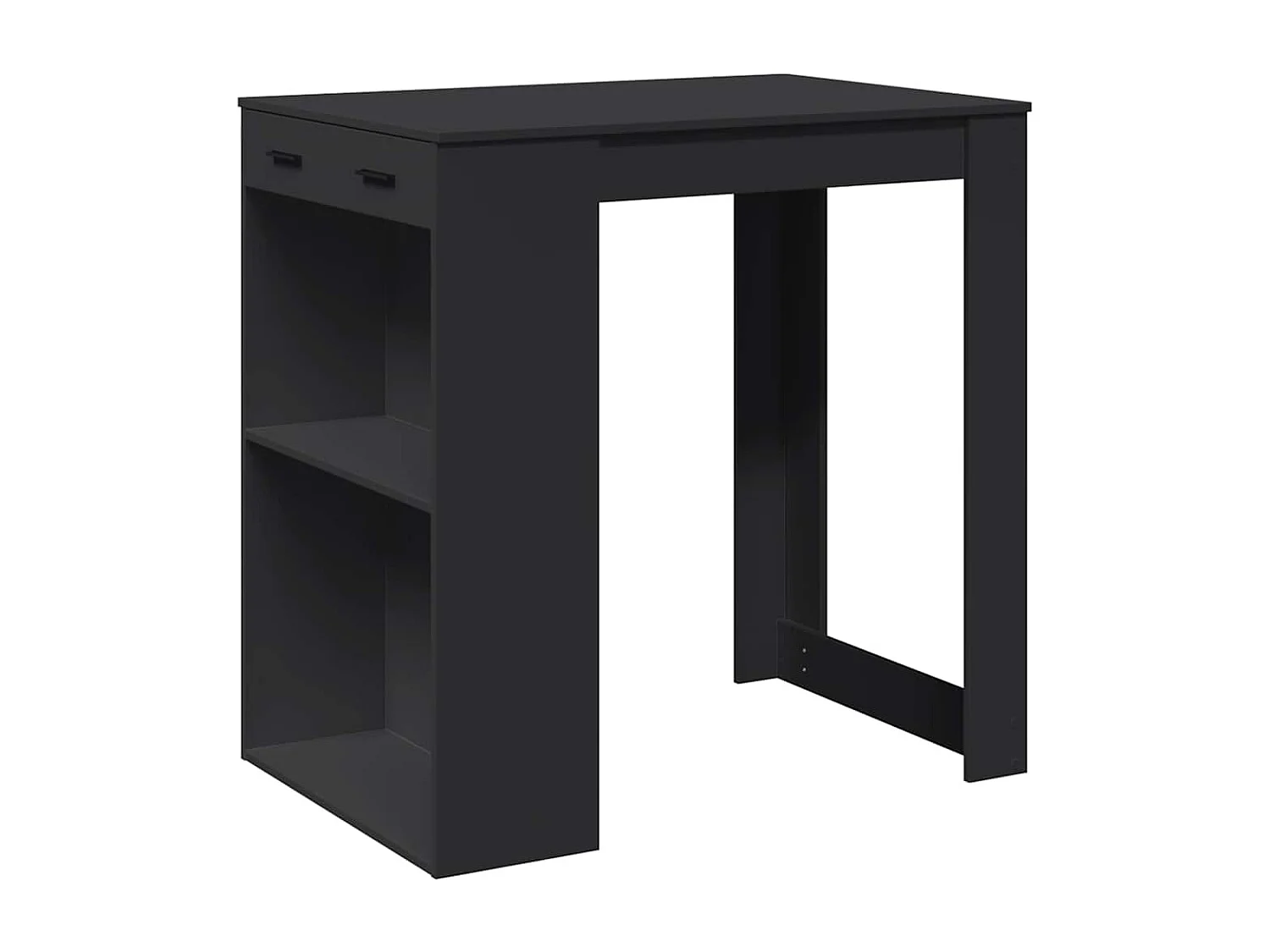 Bartafel 102x70x103,5 cm bewerkt hout zwart