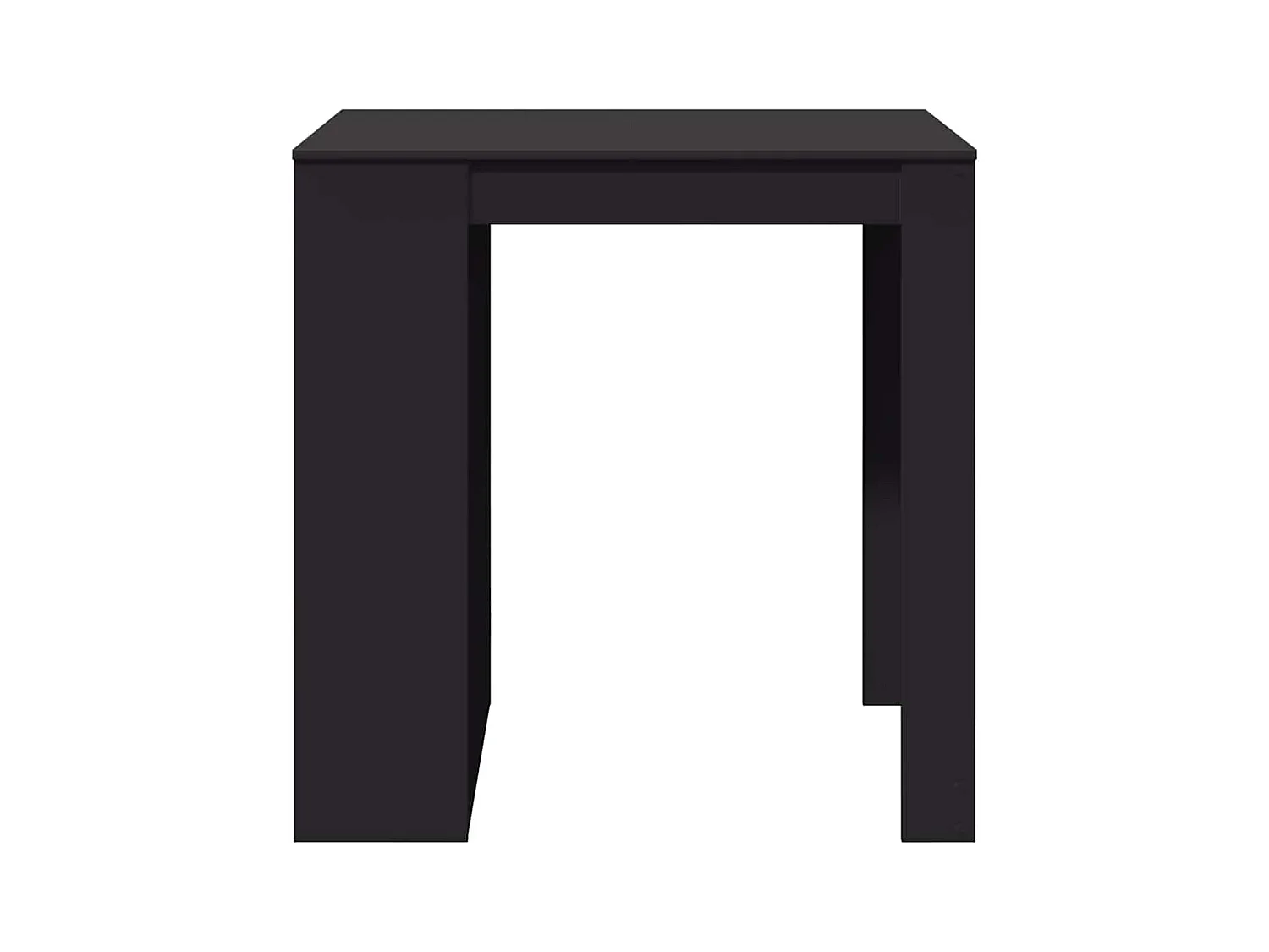 Table de bar noir 102x70x103,5 cm bois d'ingénierie