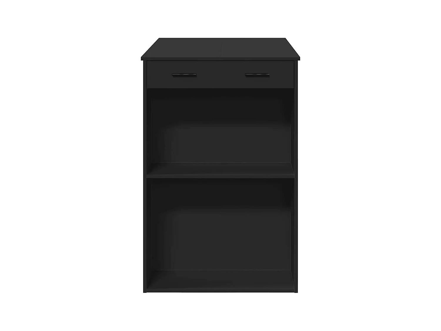 Table de bar noir 102x70x103,5 cm bois d'ingénierie