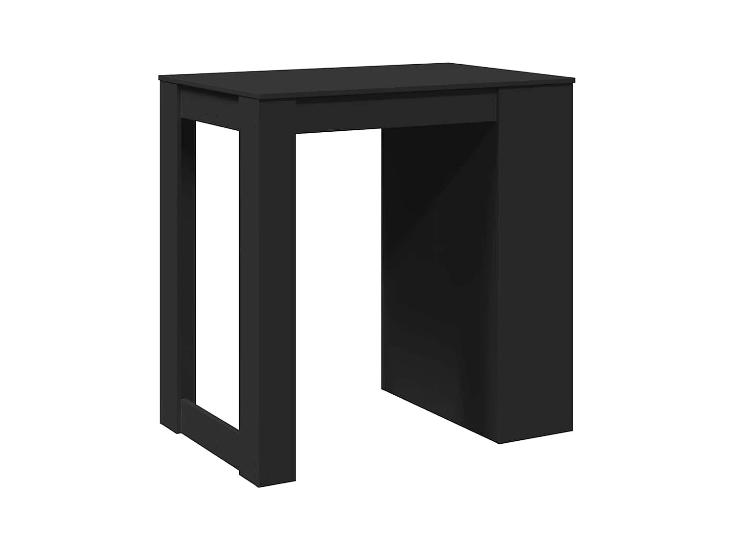 Table de bar noir 102x70x103,5 cm bois d'ingénierie