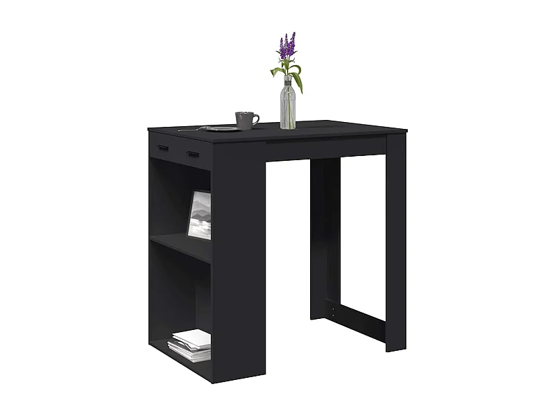 Mesa de bar 102x70x103,5 cm derivados de madeira preto