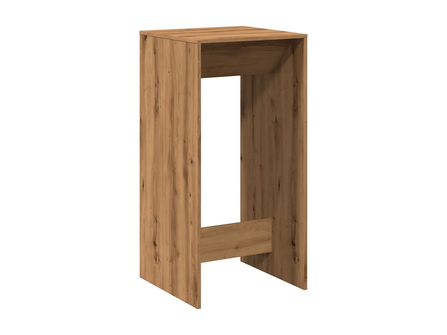 Table de bar chêne artisanal 51x50x103,5 cm bois d'ingénierie