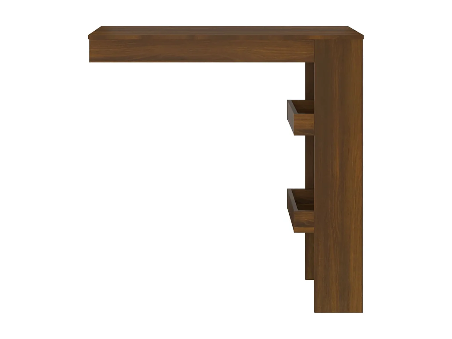 Mesa bar parede 102x45x103,5cm derivados madeira carvalho cast.