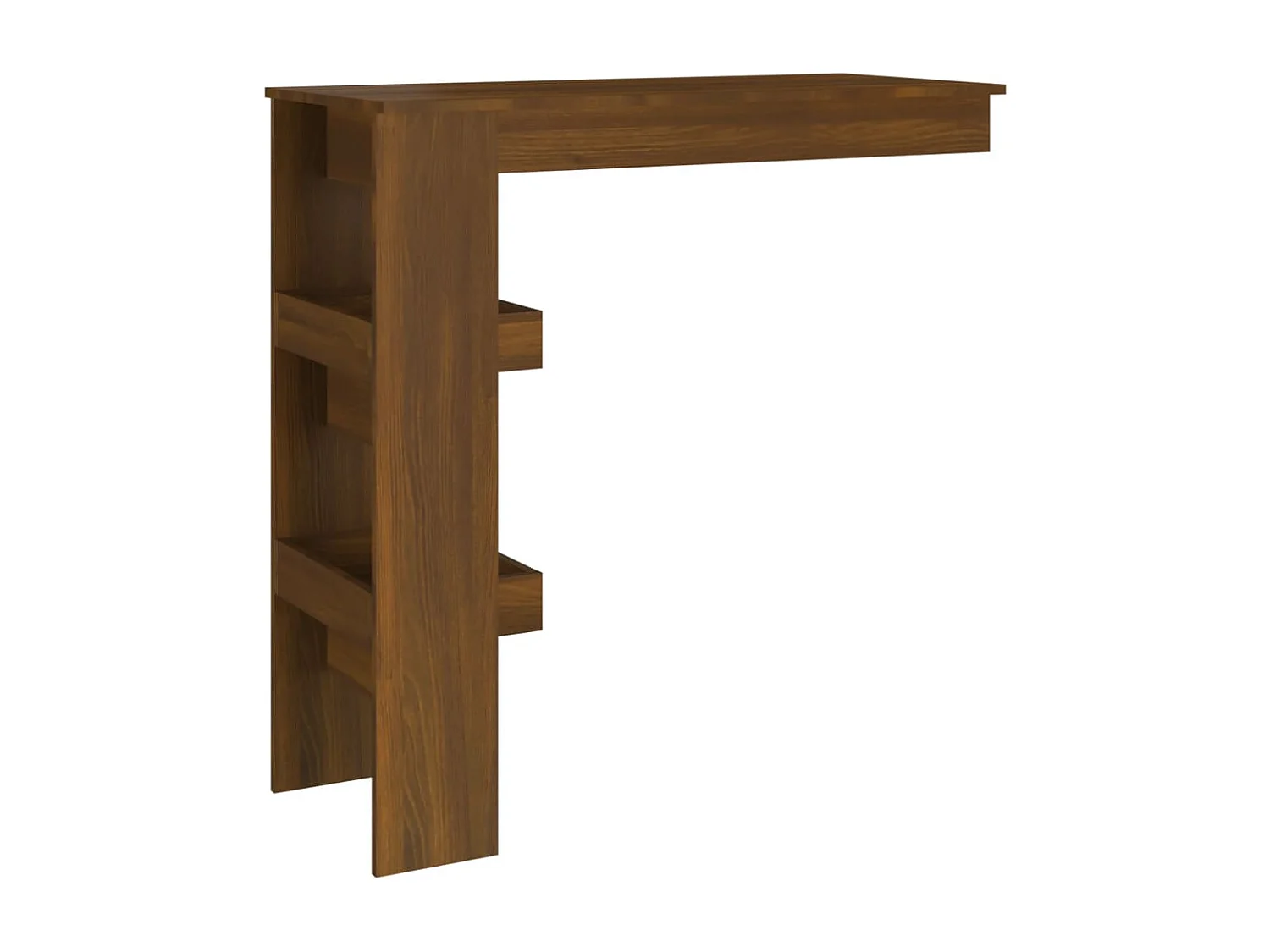 Mesa bar parede 102x45x103,5cm derivados madeira carvalho cast.
