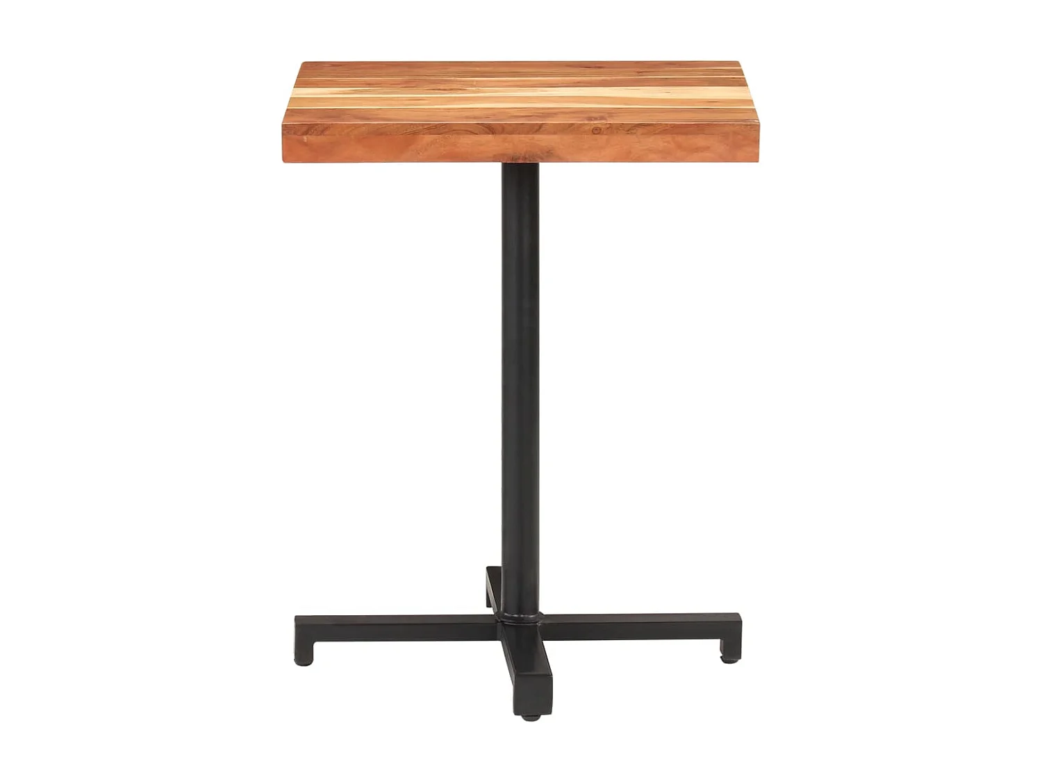 Mesa de bistrô quadrada 60x60x75 cm madeira de acácia maciça