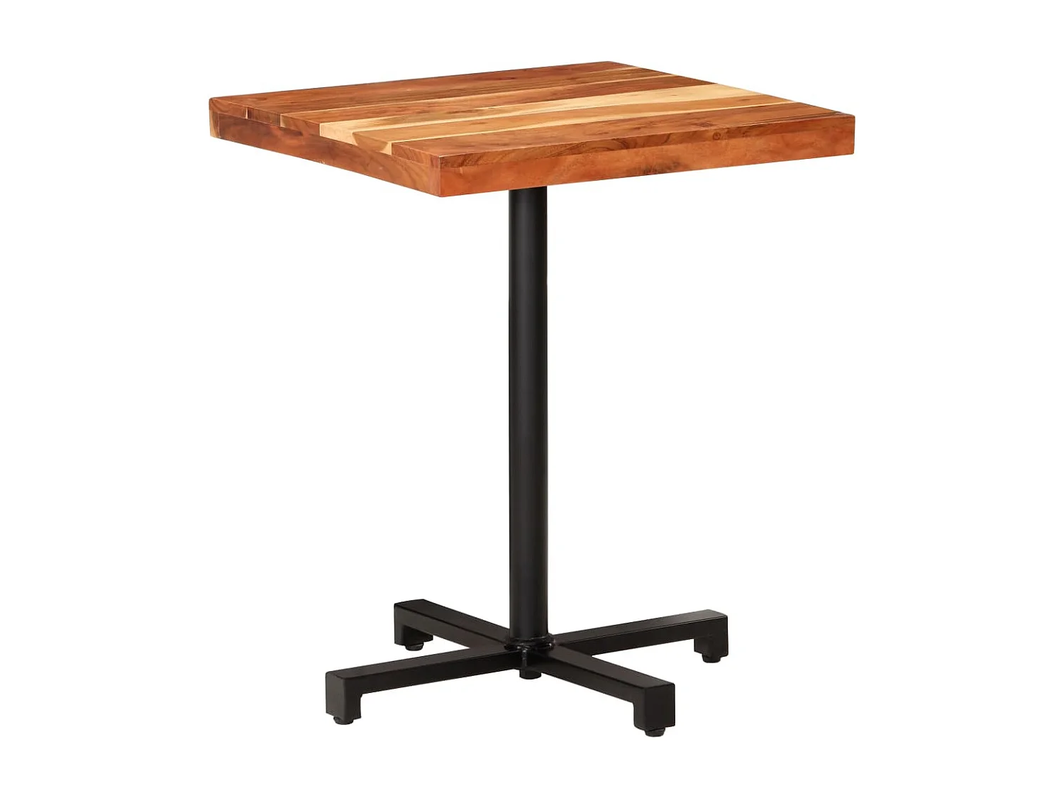 Mesa de bistrô quadrada 60x60x75 cm madeira de acácia maciça
