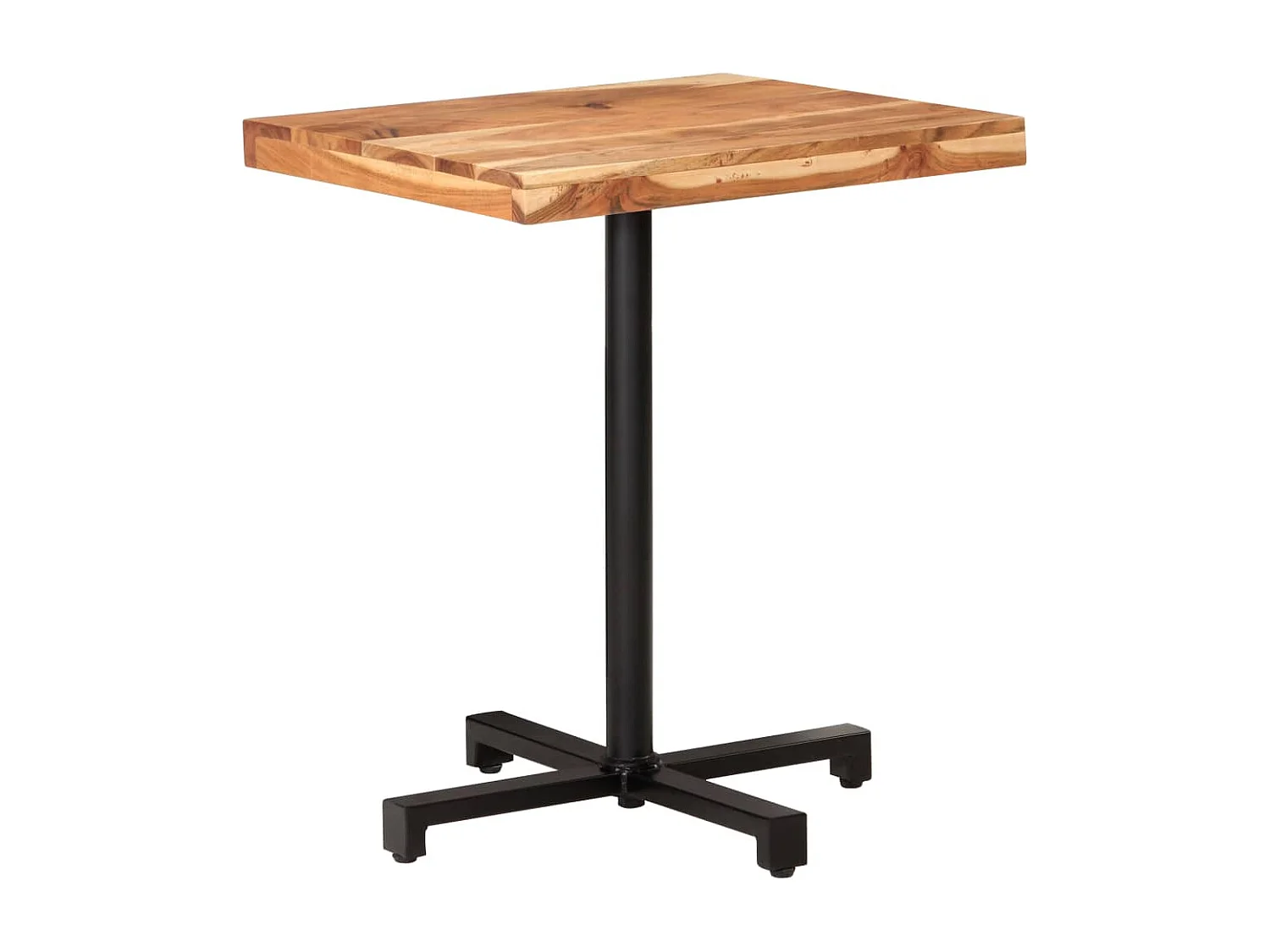 Mesa de bistrô quadrada 60x60x75 cm madeira de acácia maciça