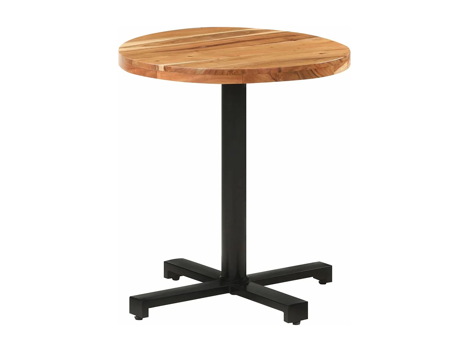 Mesa de bistrô redonda Ø70x75 cm madeira de acácia maciça