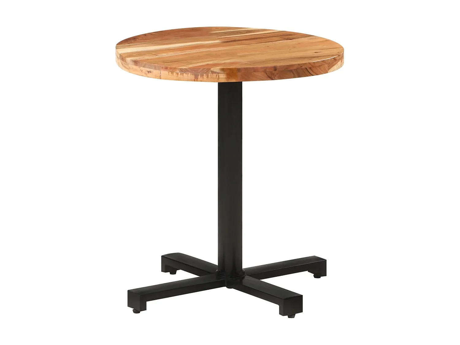 Mesa de bistrô redonda Ø70x75 cm madeira de acácia maciça
