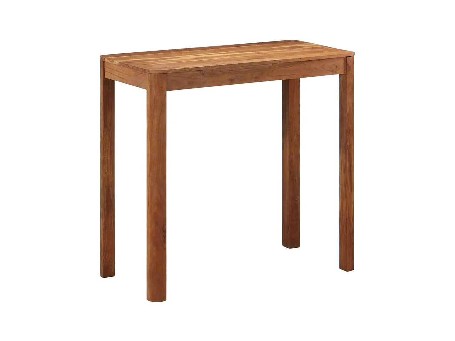 Table de bar bois massif d'acacia et finition miel 110x55x106cm