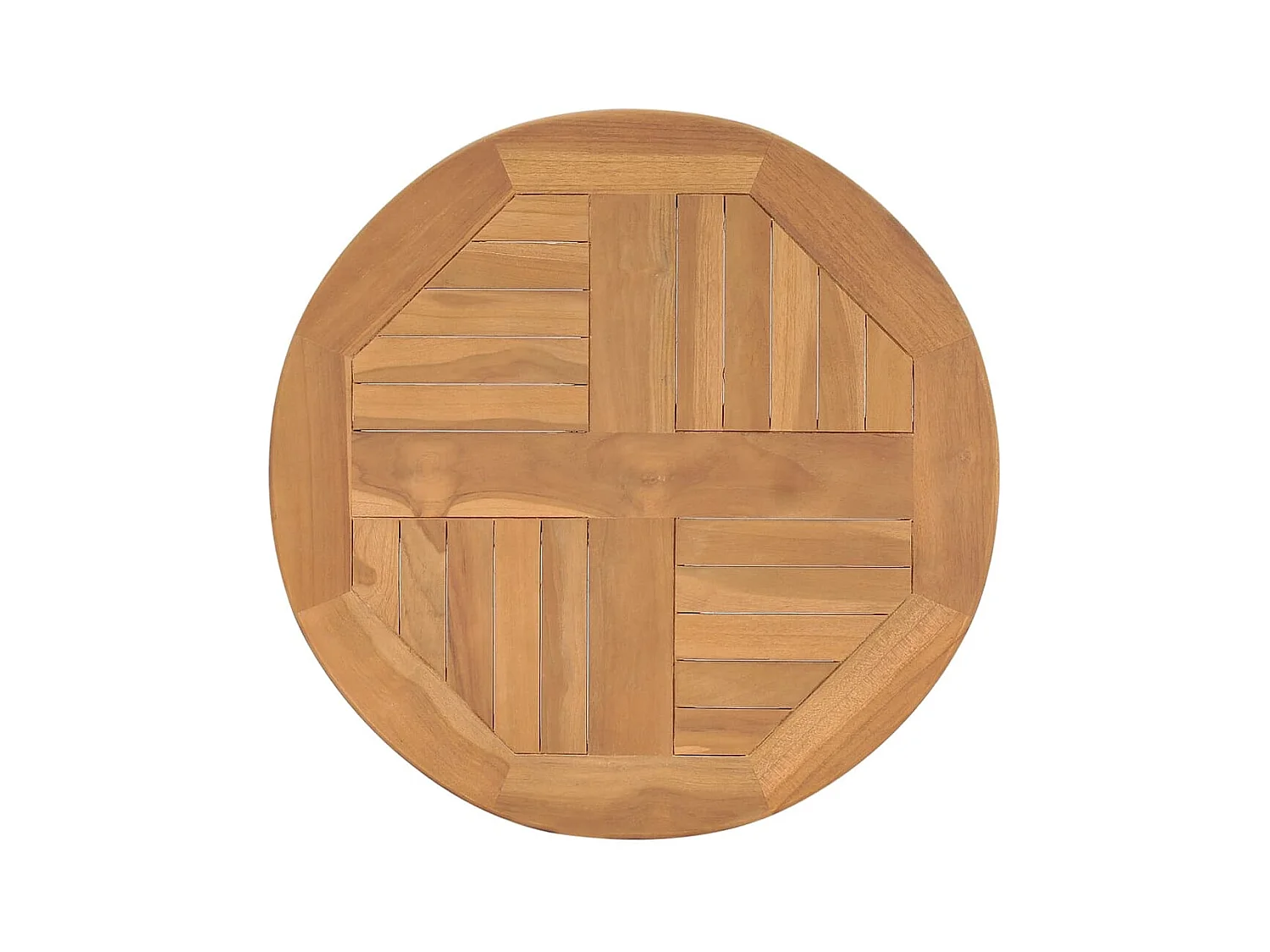 Mesa de bistró de madera maciza de teca Ø60x75,5 cm