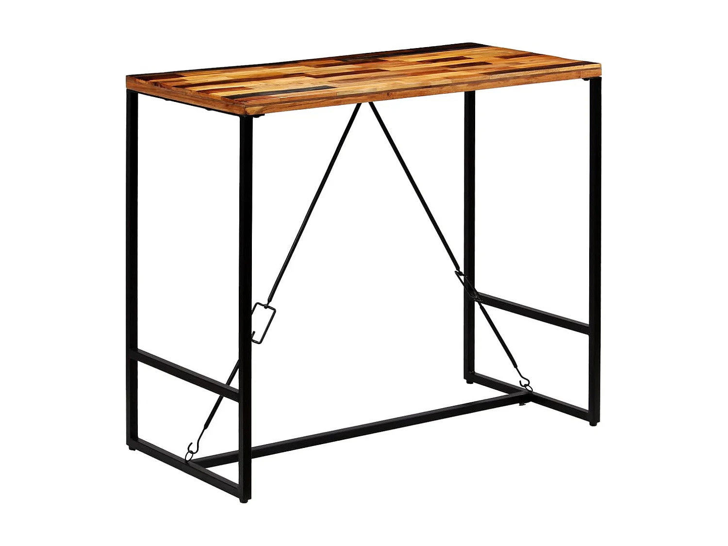 Table de bar Bois recyclé solide 120 x 60 x 106 cm