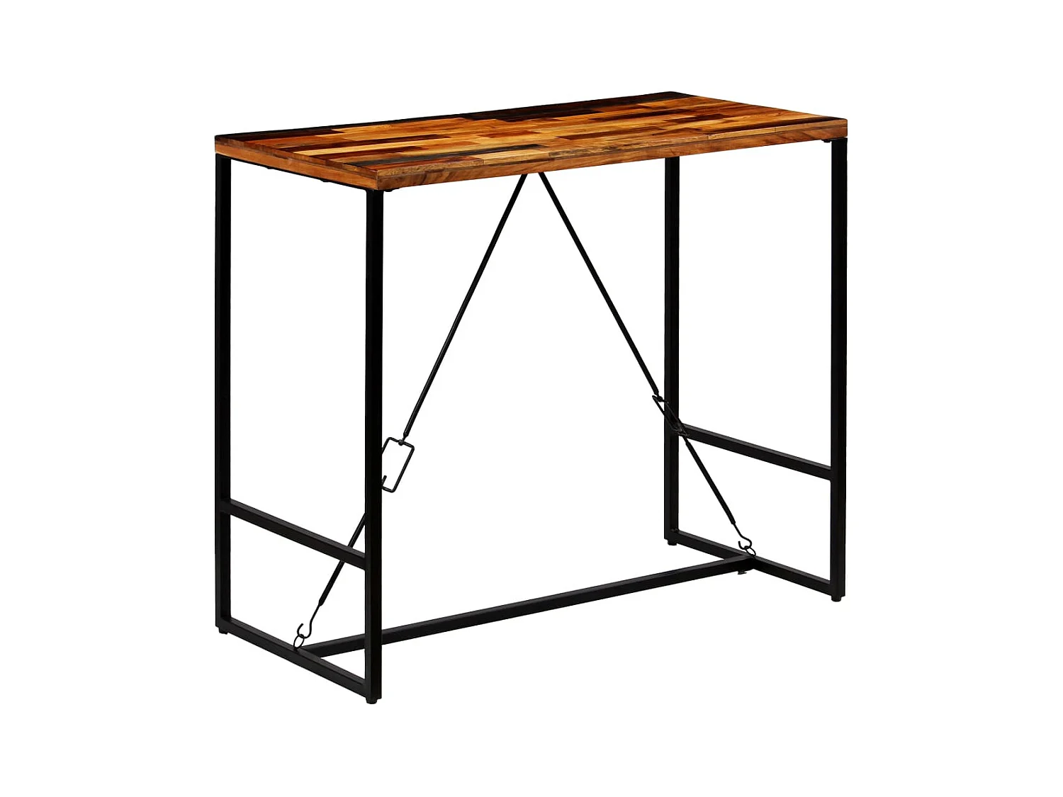 Table de bar Bois recyclé solide 120 x 60 x 106 cm