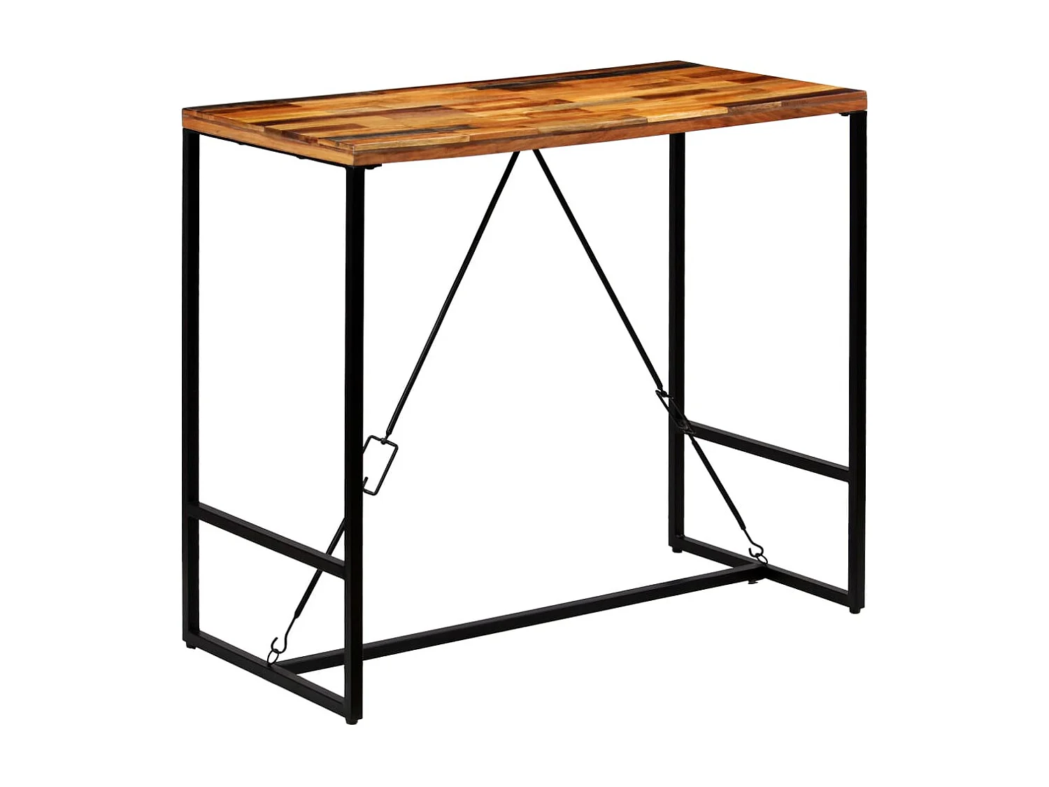 Mesa de bar de madera maciza reciclada 120x60x106 cm