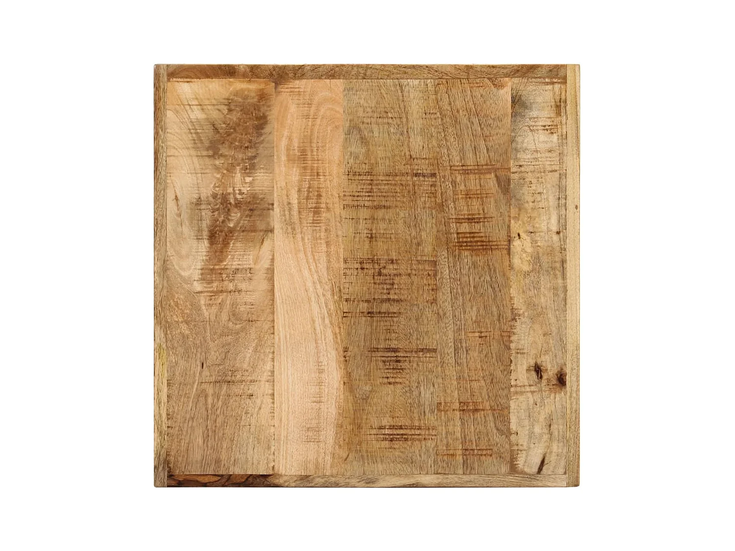 Table de bar 55x55x107 cm bois massif de manguier et fer