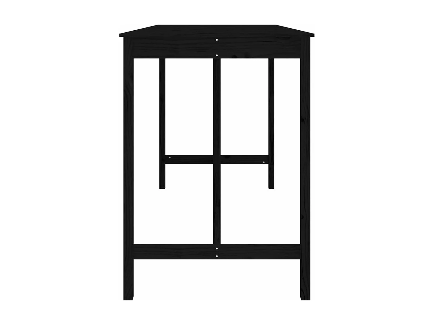 Table de bar Noir 180x80x110 cm Bois massif de pin