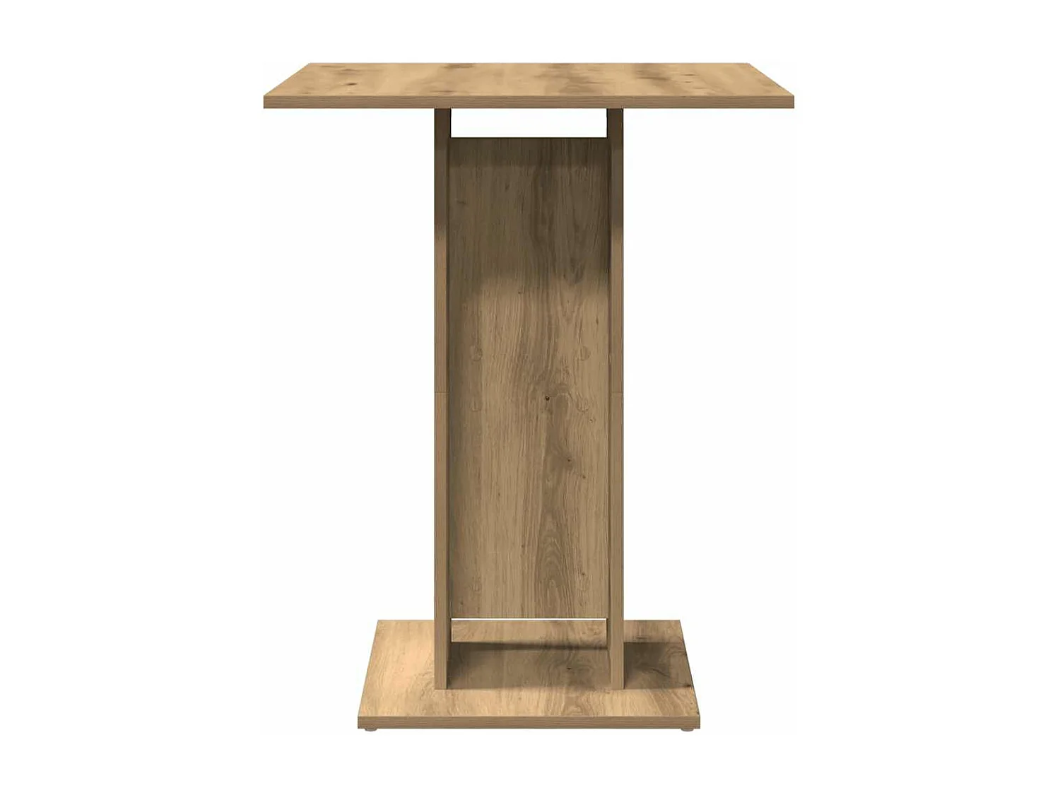 Table de bistro chêne artisanal 60x60x75 cm bois d'ingénierie