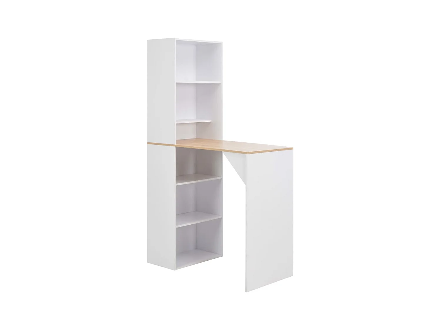 Table de bar avec armoire Blanc 115 x 59 x 200 cm