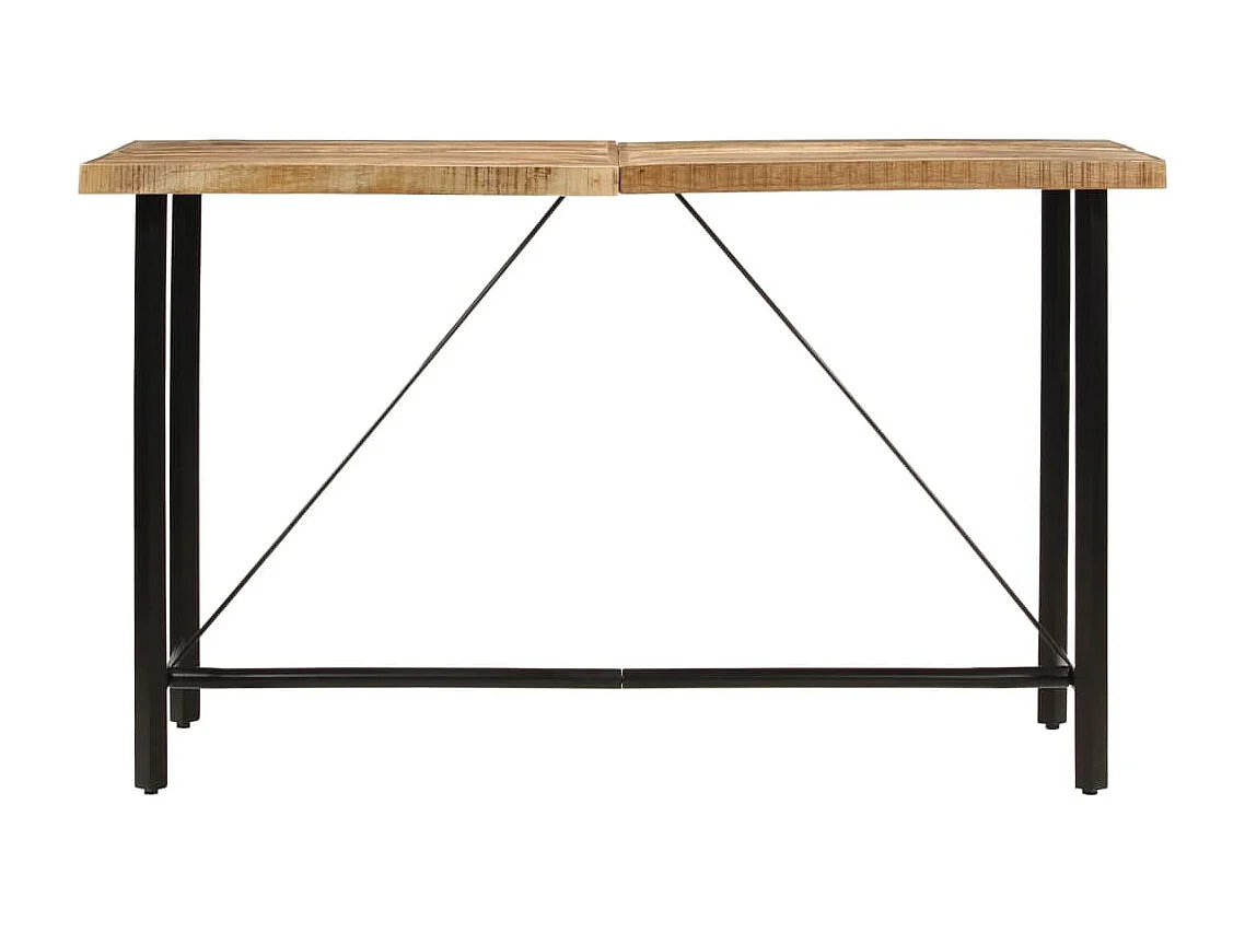 Table de bar 180x70x107 cm bois massif de manguier et fer