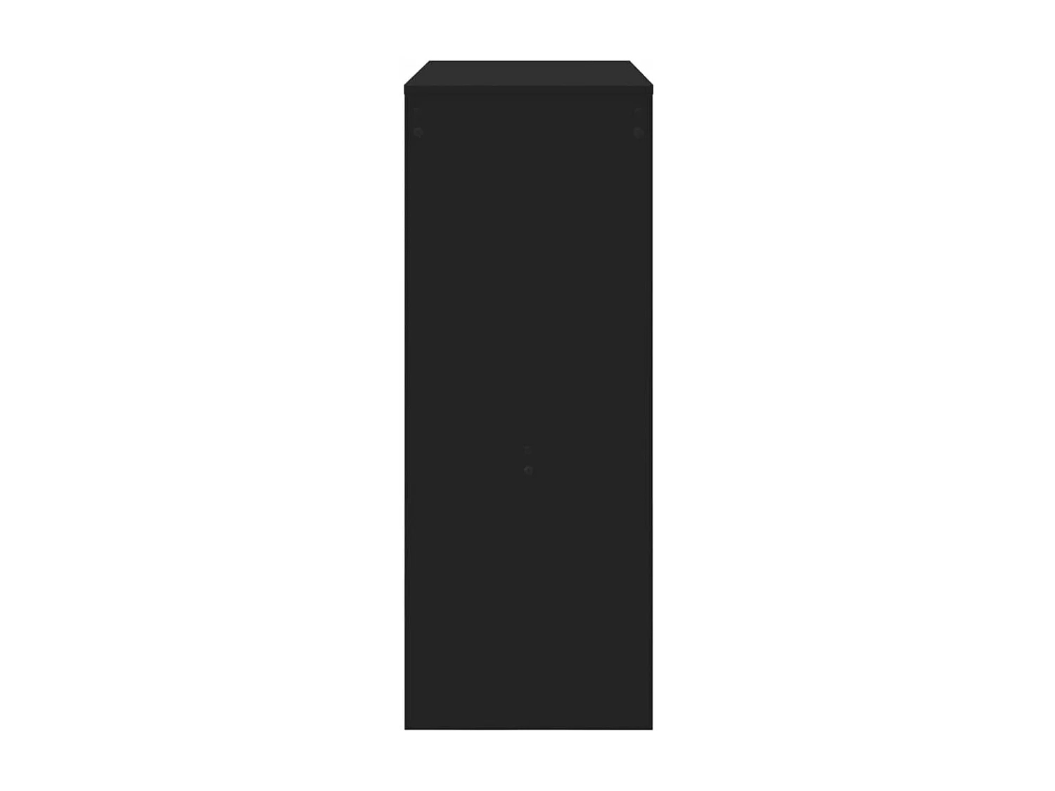 Table de bar avec étagères noir bois d'ingénierie