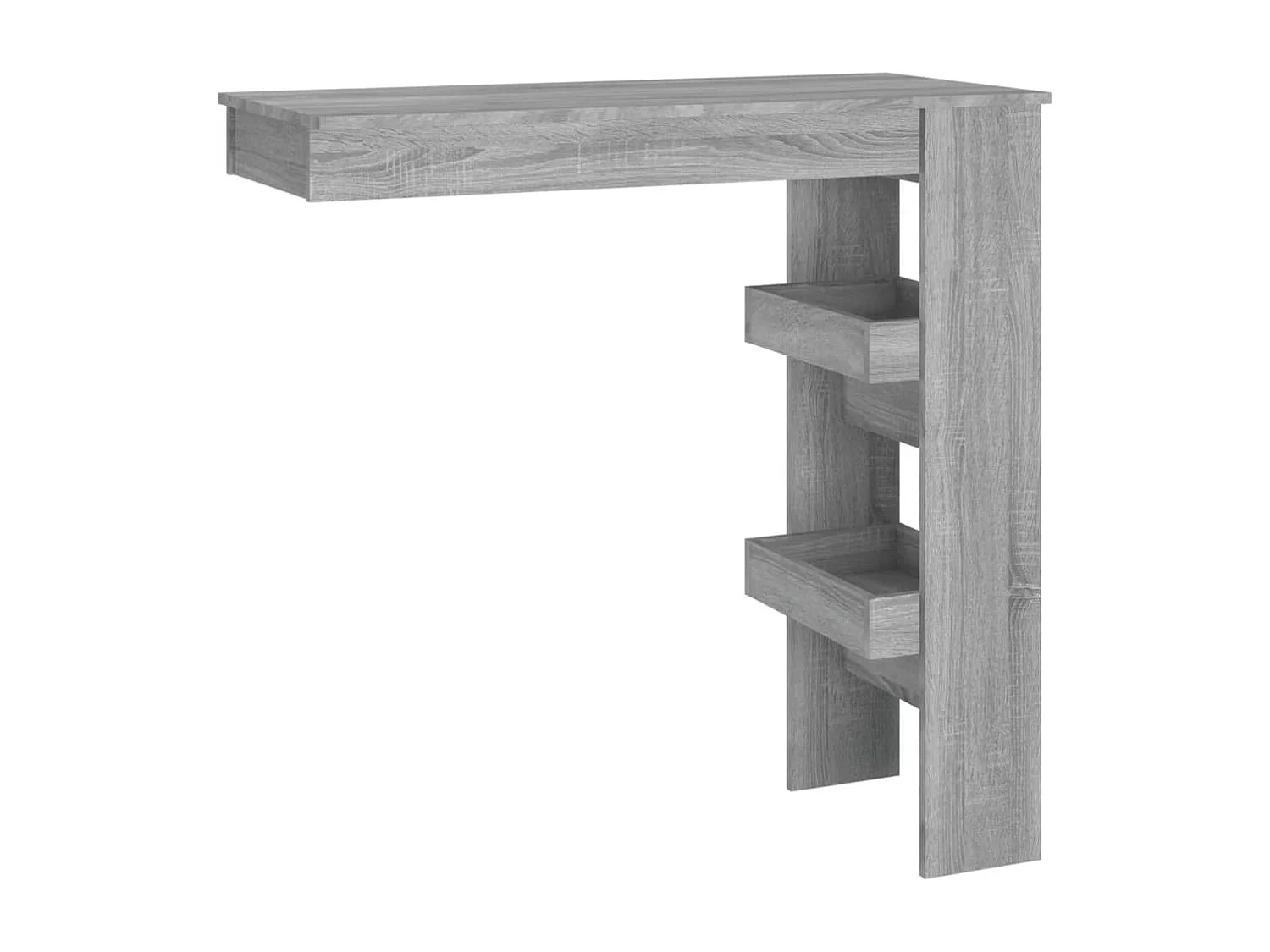 Table bar murale Sonoma gris 102x45x103,5 cm Bois d'ingénierie