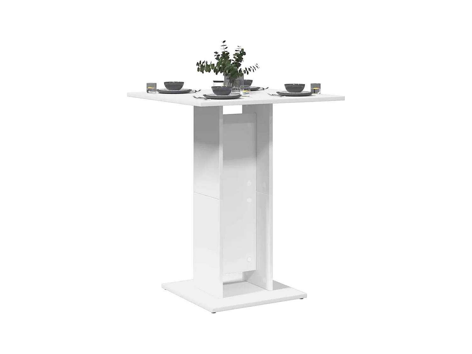 Table de bistro Blanc 60x60x75 cm Aggloméré