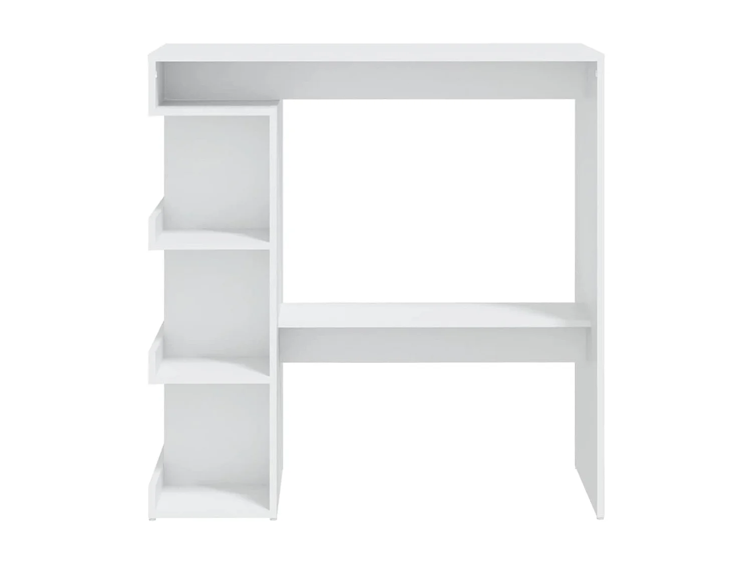 Table de bar étagère de rangement Blanc 100x50x101,5 cm