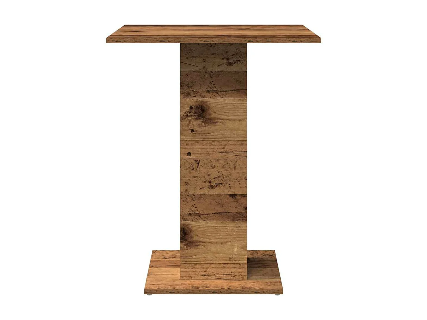 Table de bistro vieux bois 60x60x75 cm bois d'ingénierie