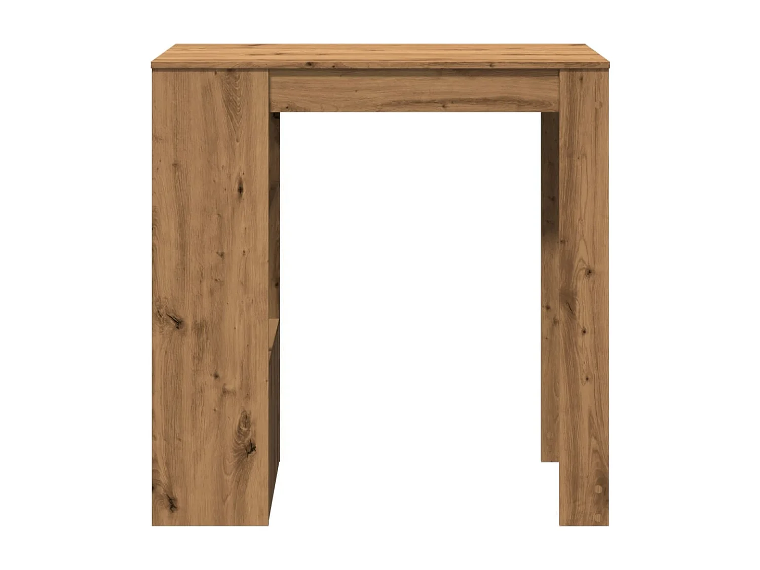 Mesa alta con estantes madera roble artisian 102x50x103,5 cm