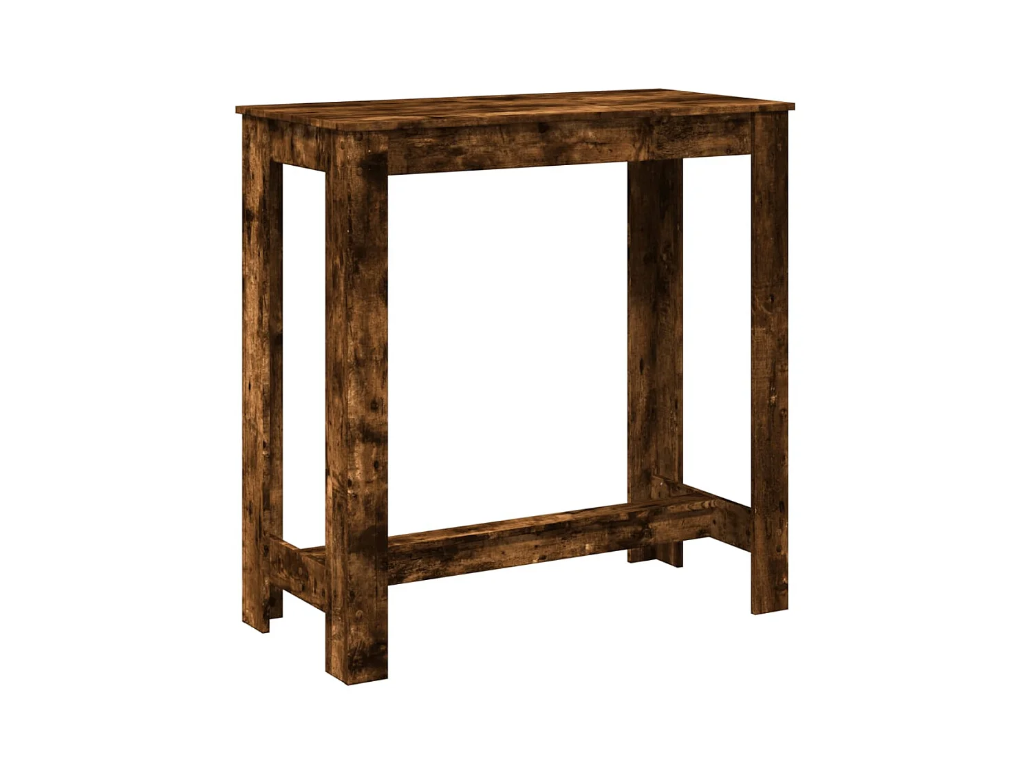 Table de bar chêne fumé 102x50x103,5 cm bois d'ingénierie