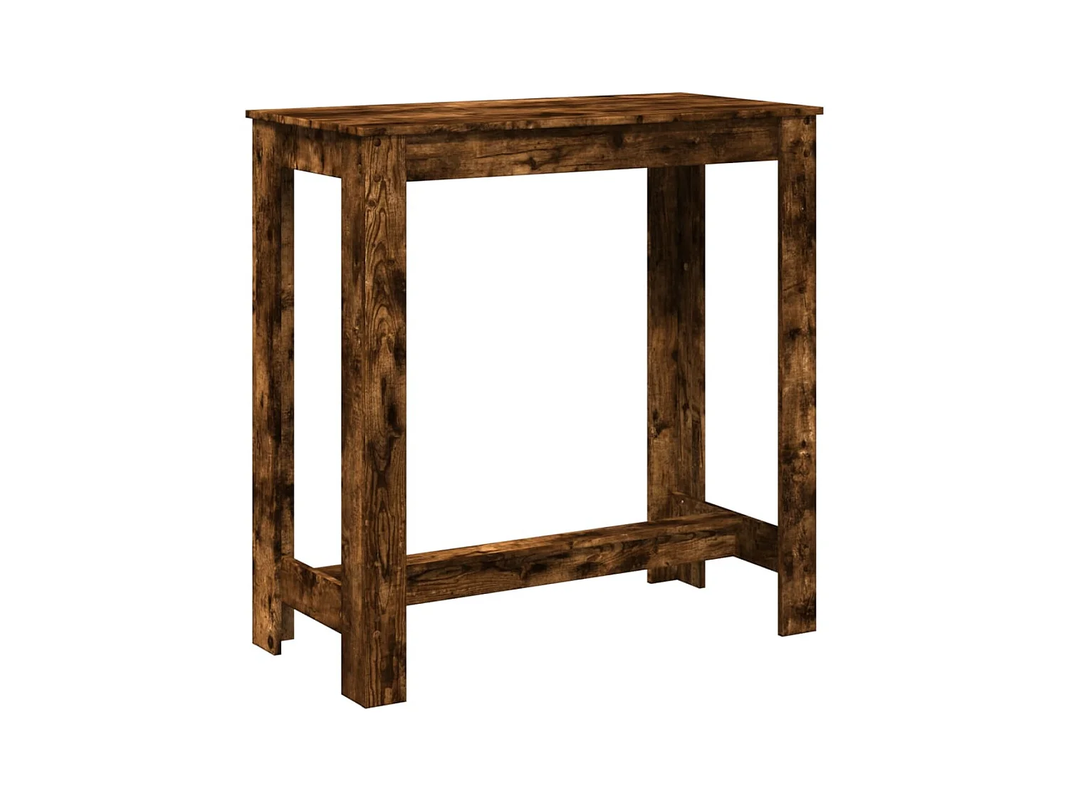 Table de bar chêne fumé 102x50x103,5 cm bois d'ingénierie