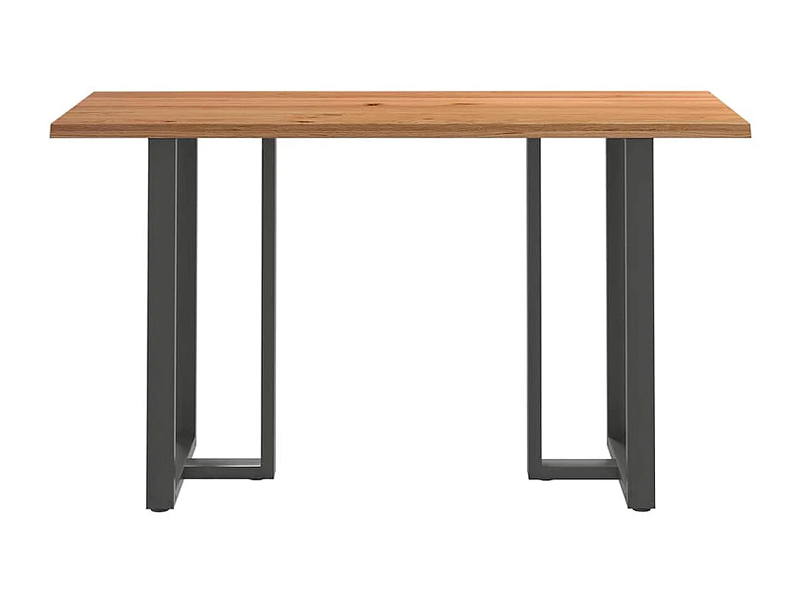 Table de bar marron clair bois de chêne massif rectangulaire