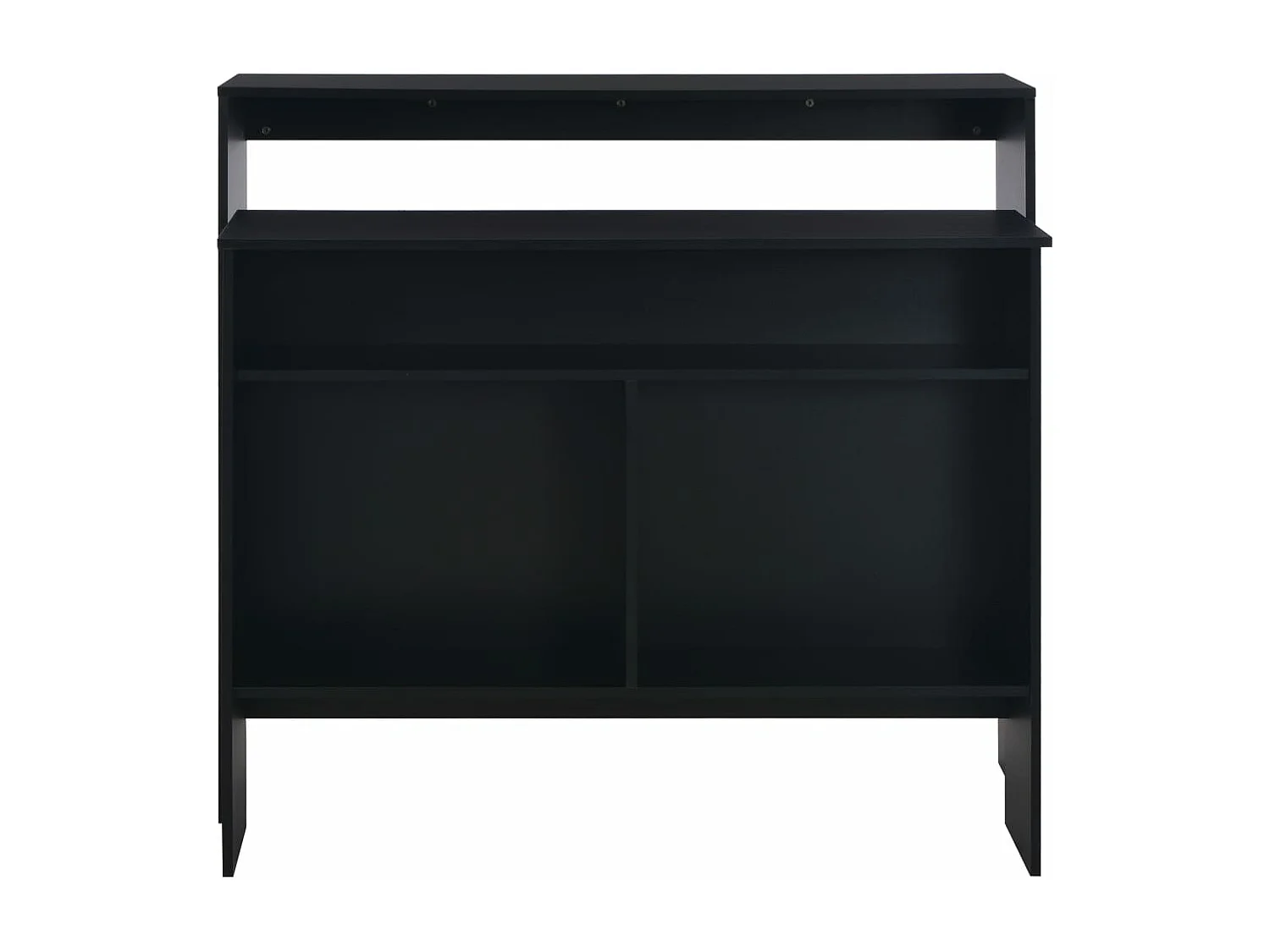 Table de bar avec 2 dessus de table Noir 130 x 40 x 120 cm