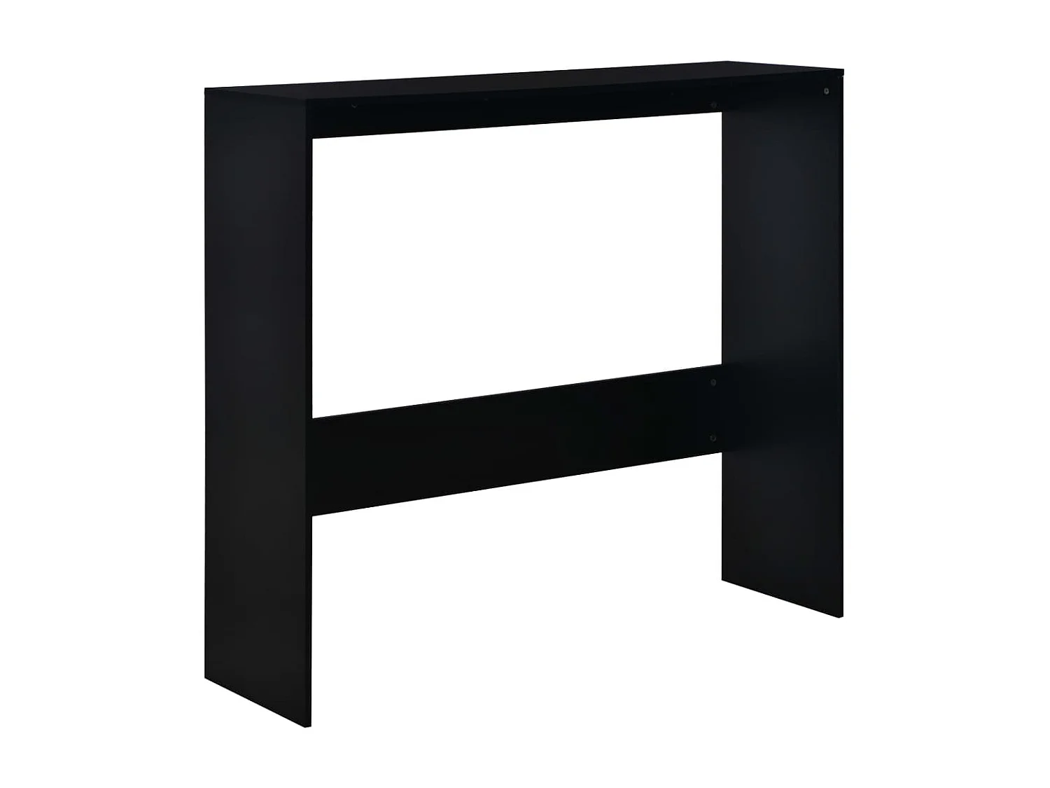 Table de bar avec 2 dessus de table Noir 130 x 40 x 120 cm