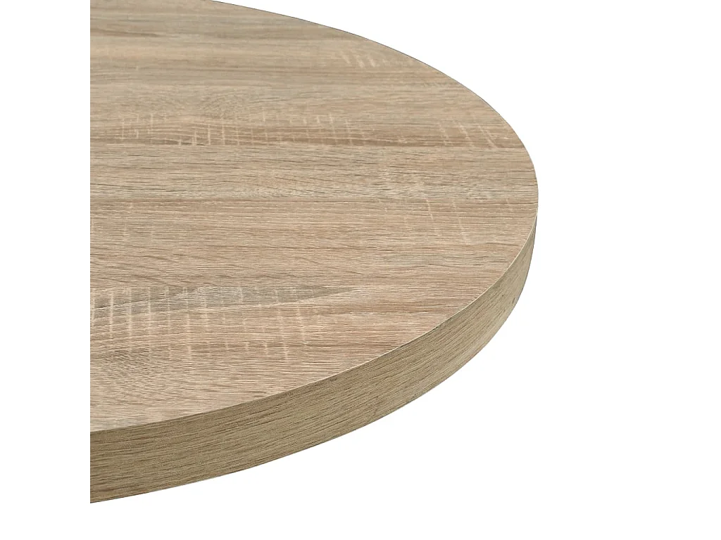 Mesa de bar bistró MDF y acero redonda 60x75 cm color roble