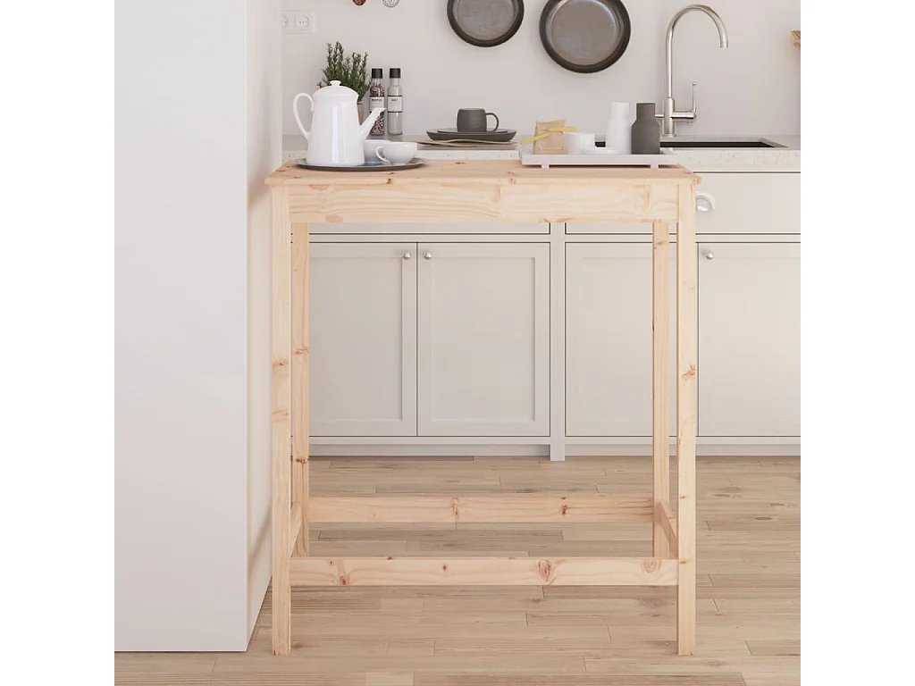 Table de bar 100x50x110 cm bois massif de pin