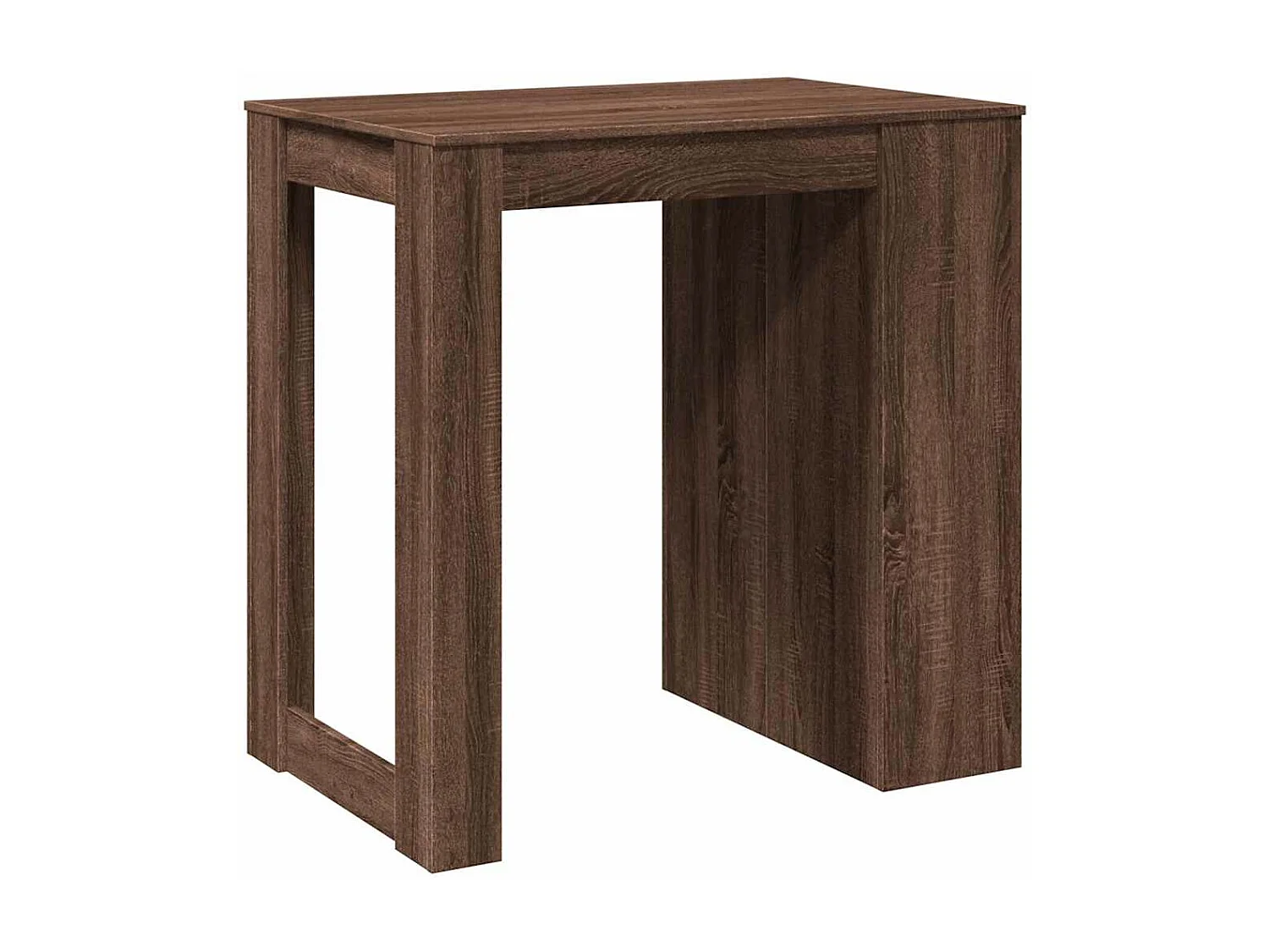 Table de bar chêne marron 102x70x103,5 cm bois d'ingénierie
