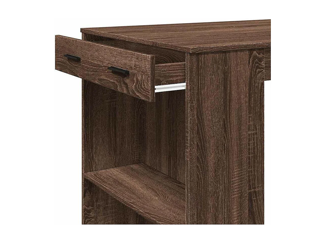 Table de bar chêne marron 102x70x103,5 cm bois d'ingénierie