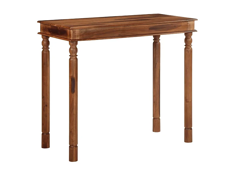 Mesa alta de madera maciza de acacia 120x60x107 cm