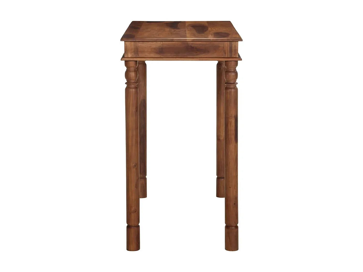 Mesa alta de madera maciza de acacia 120x60x107 cm