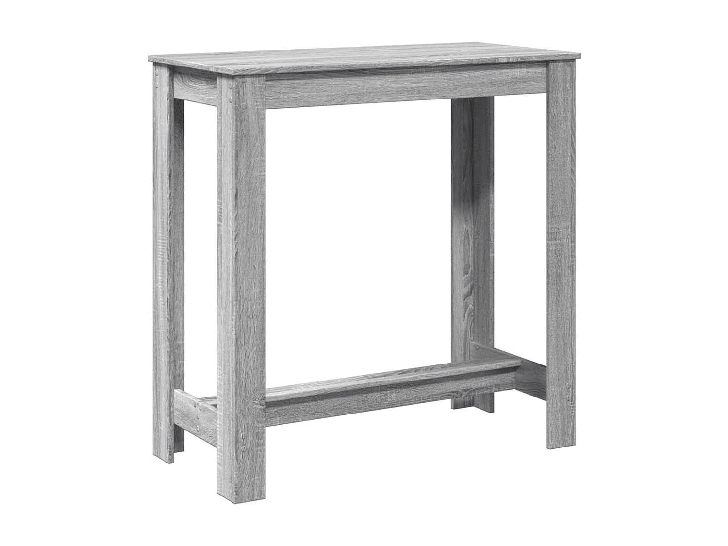 Mesa alta de bar madera ingeniería gris Sonoma 102x50x103,5 cm
