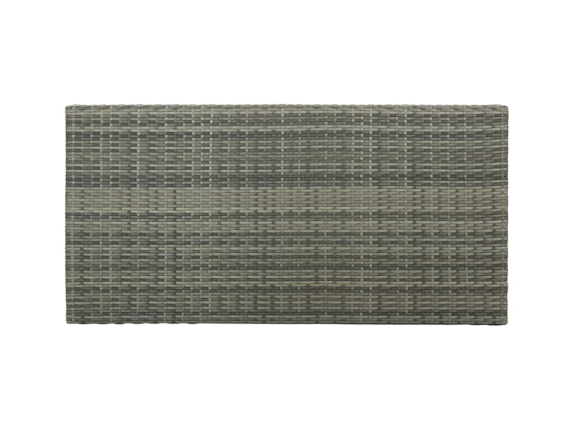 Table de bar avec rangement Gris 120x60x110 cm Résine tressée
