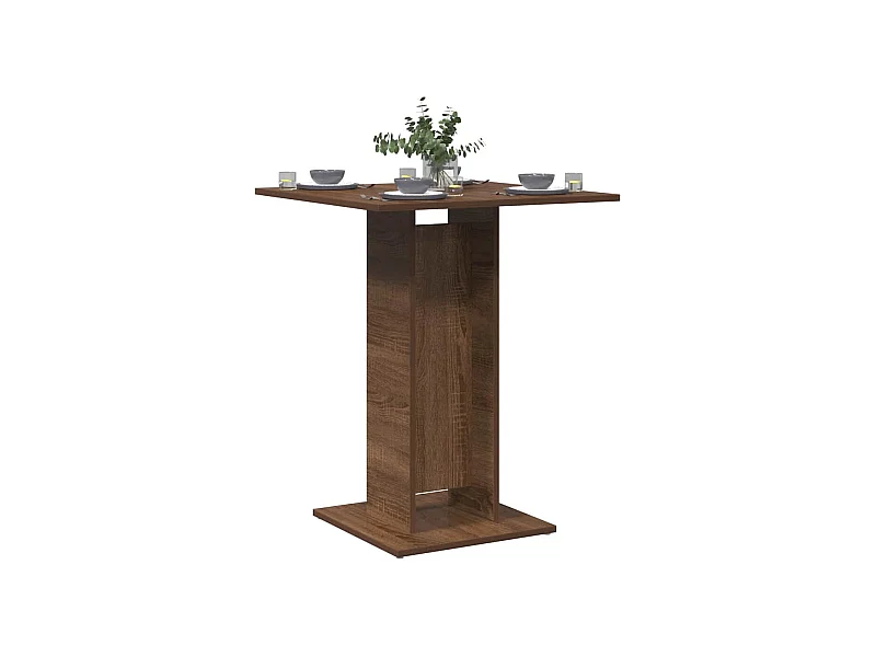 Table de bistro Chêne marron 60x60x75 cm Bois d'ingénierie