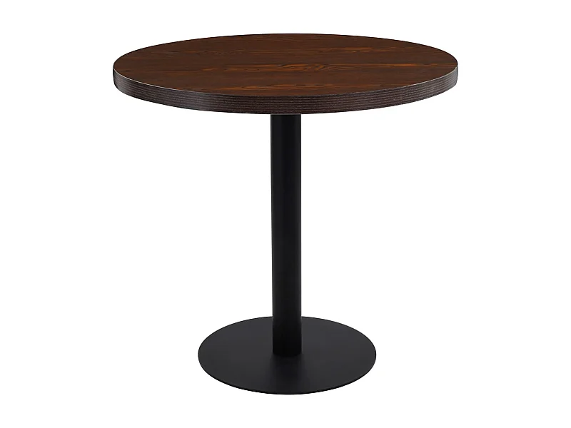 Mesa bistrô 80 cm MDF castanho-escuro