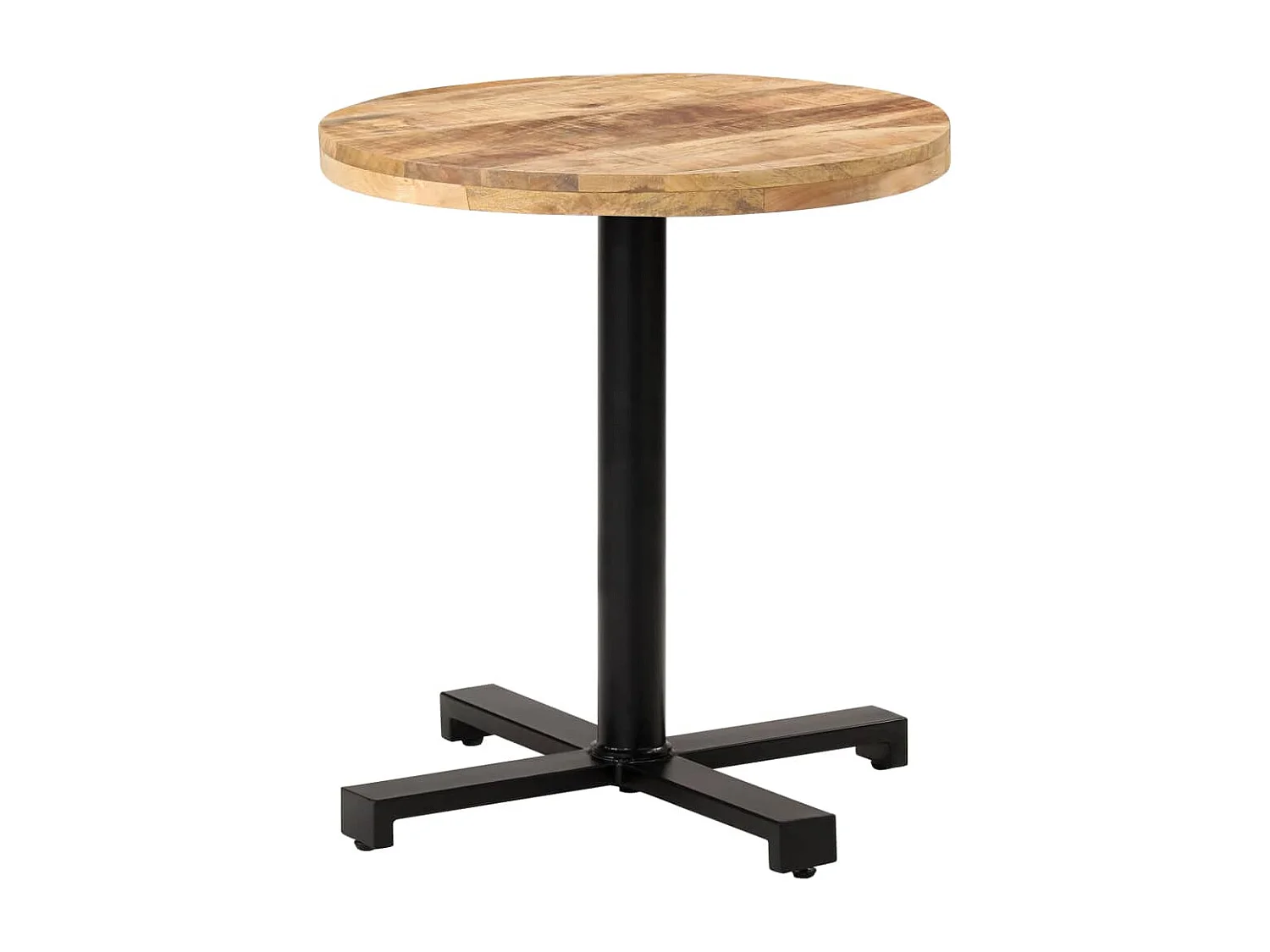 Mesa de bistró redonda madera de mango rugosa Ø70x75 cm