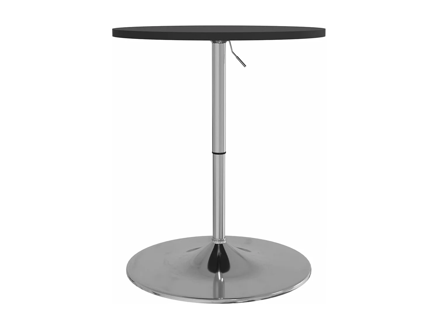 Mesa alta de bar madera ingeniería y acero negra 60x60x90 cm